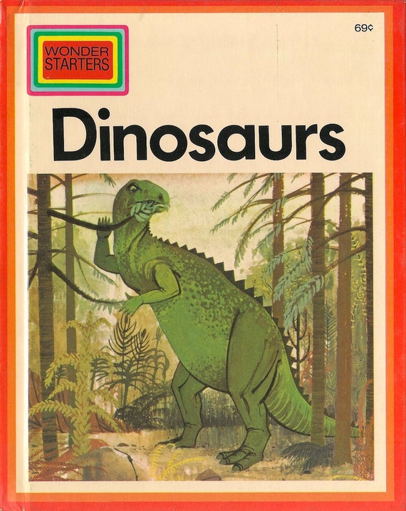 VINTAGE KIDS BOOK Wonder Starters Dinosaurs by HazelCatkins