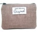 Change Purse - Bronze Linen Shimmer Small Change Purse, Zipper Pouch