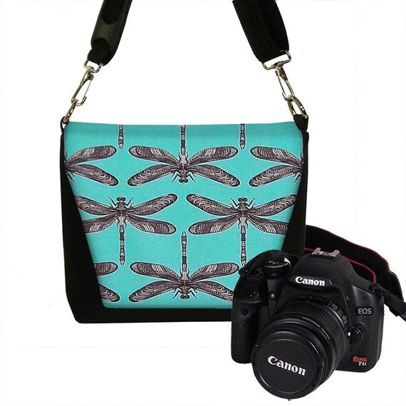 CLEARANCE Small Dslr Camera Bag Purse Womens by janinekingdesigns