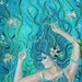 Aceo print 2.5x3.5inches Maya tropical Fantasy mermaid by Renee
