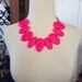 Big Bold - Cream Bubble Necklace - Bubble Jewelry - Hot Pink Statement Necklace - Statement Necklace - Free USA Sh