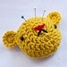 Bear Face Pincushion - Gold