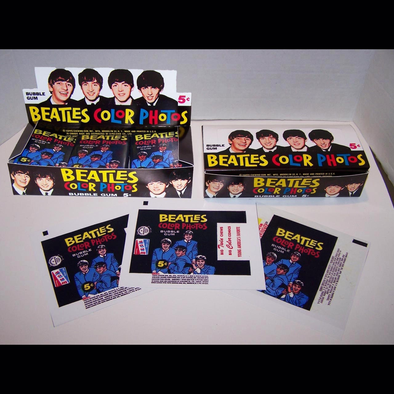 1964 Beatles COLOR Cards Reproduction BOX Repro Complete Set