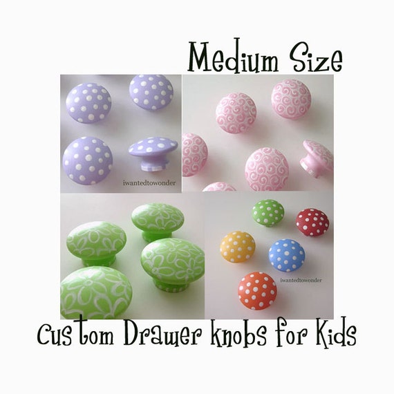 Items similar to Medium ..Custom order Drawer Knobs Pulls ANY Color