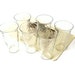 Antique Dimpled Set of Six Cordials and Three Shot Glasses