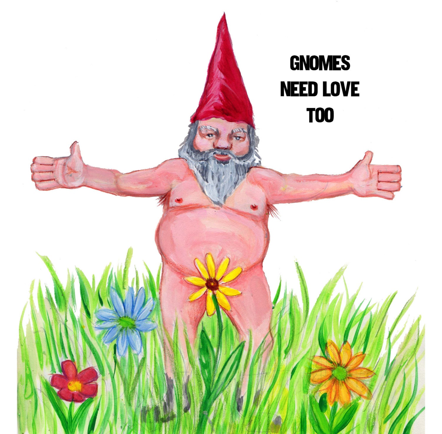 Download Gnomes need love too greeting card