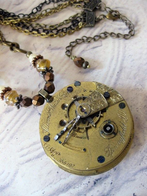 Antique pocketwatch necklace