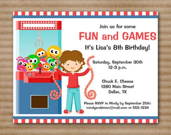 Chuck E Cheese Invitations On Word 5