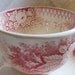 SALE Victorian 1800s Pink And White Transferware Two Handled Soup Or Bouillion Was 34.99 Now 29.99