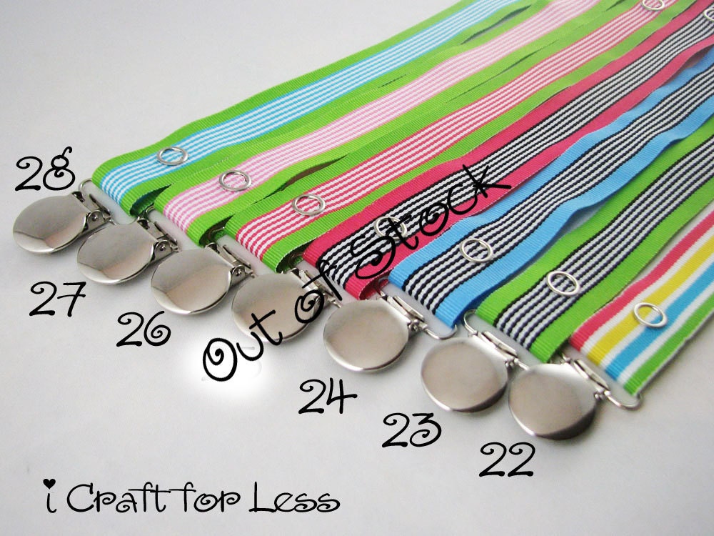 Pacifier Clips Tutorial DIY No Sew Ribbon Pacifier Holder