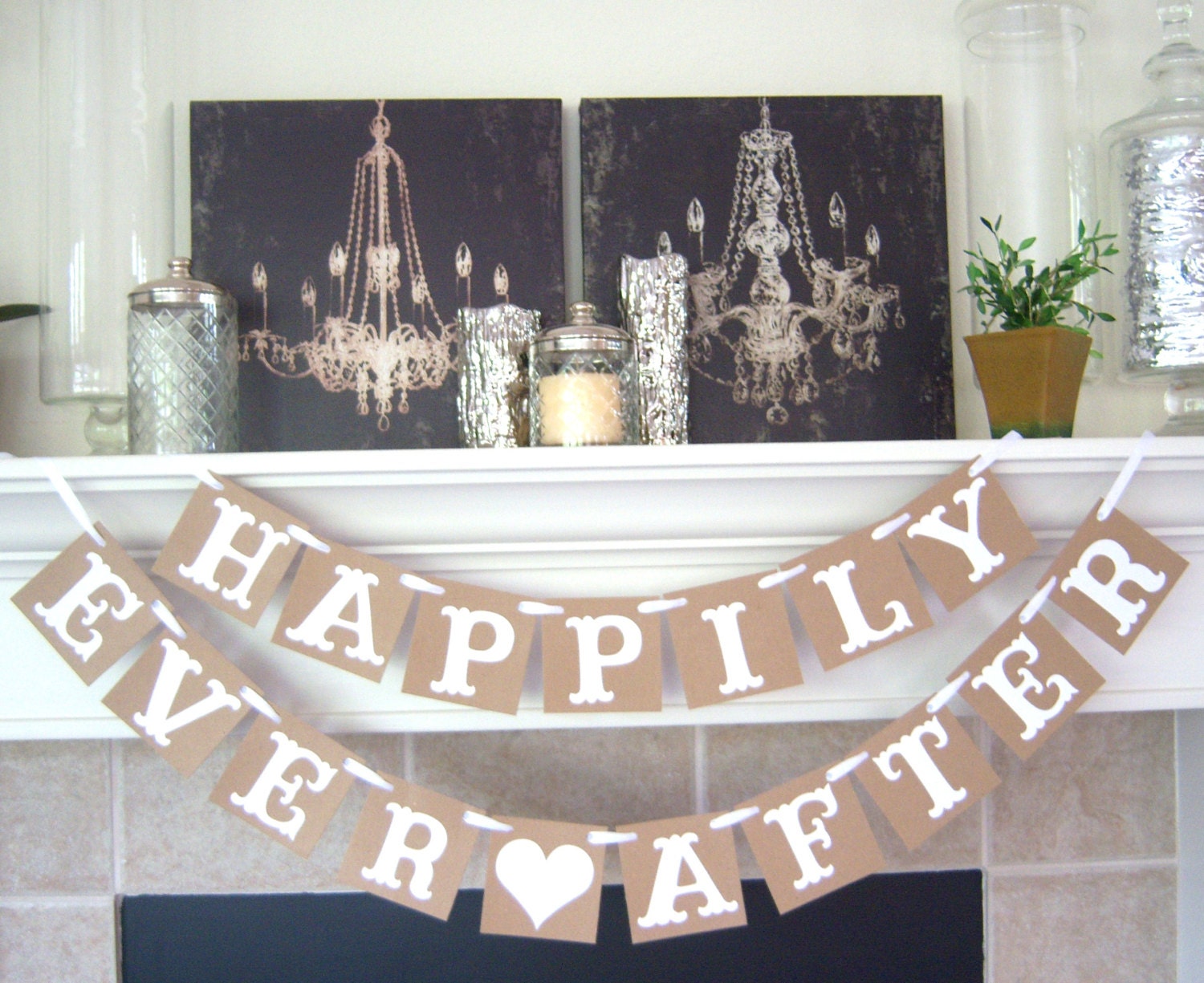 Happily Ever After Banner Wedding Banner Photo Prop