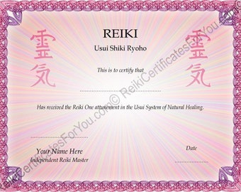 Papyrus Reiki Certificate Template Landscape by ReikiCertificates