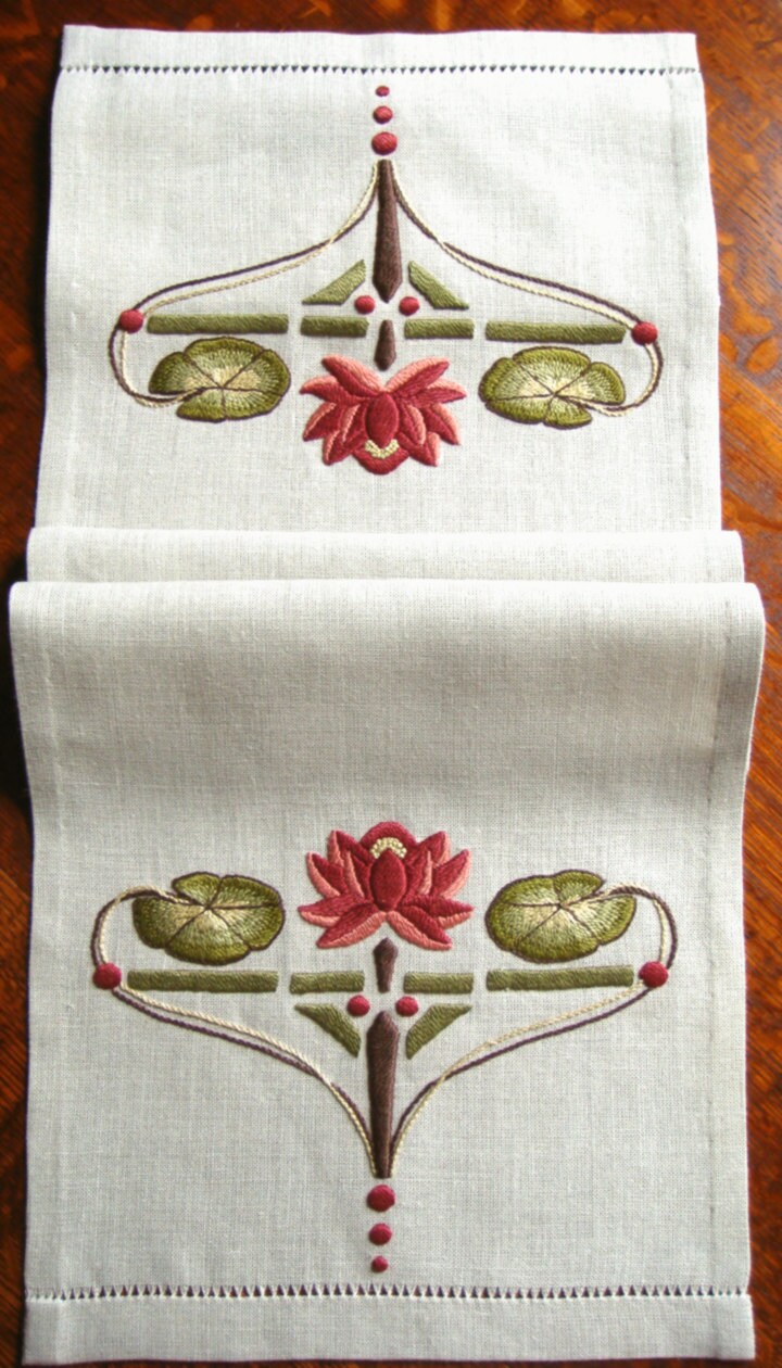 Waterlily Table Scarf Embroidery Kit