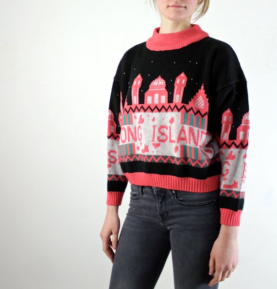 Novelty Long Island Sweater / NY Cropped Sweater