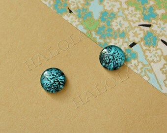 Sale - 10pcs handmade tree blanches cabochons 12mm (12-0755)