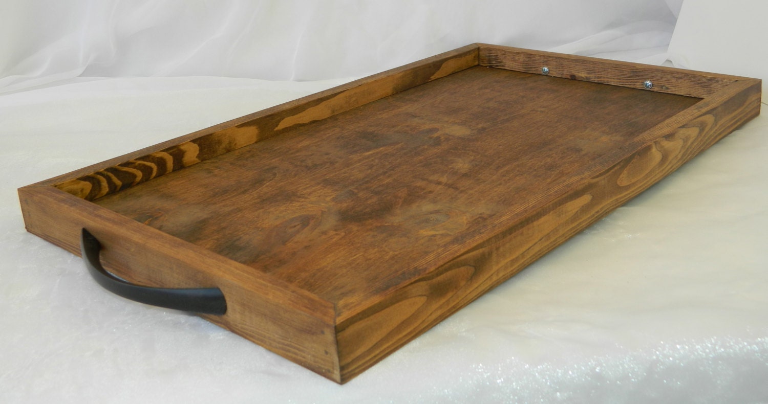 Rustic Wedding Sand Box Tray with Handles 24 x 14 set 2