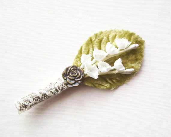 Lily of the Valley Wedding Boutonniere