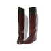 Italian Moss Green & Brown Leather Tall Boots size: 6.5