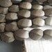 Graywood wood beads Greywood twisted tube Grey wood beads from Philippines - 10 x 15 mm / full strand 28 pcs - 3aph90