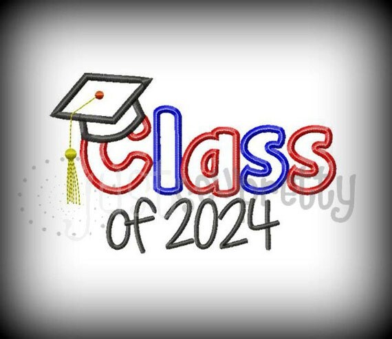 Class of 2024 Graduate Embroidery Applique Design