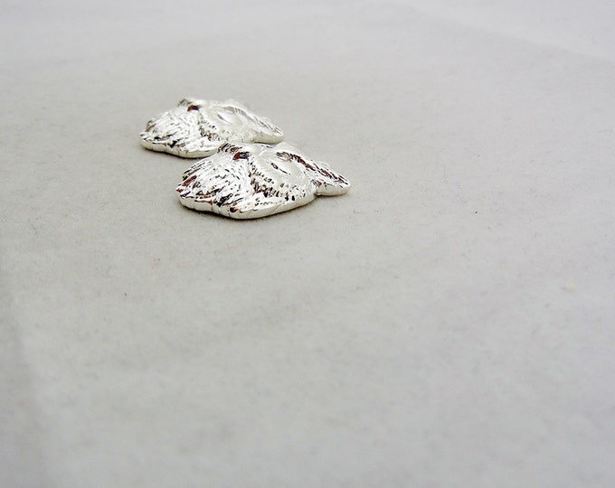 Pair of Silver-tone Owl Head Charms