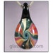 SALE - Glass Pendant Spiral Lampwork Bead Necklace Focal - Glass Peace Glass Jewelry (4423)
