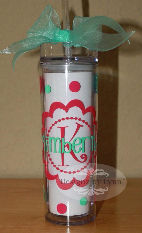Personalized Tall Skinny Tumbler 16 oz. Acrylic Cup