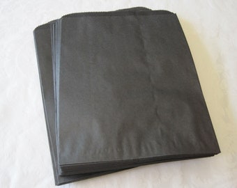 50 Paper Bags, Black Paper Bags, Black Gift Bags, Black Bags, Gift Bags, Favor Bags, Merchandise Bags, Photo Bags, Kraft Bags 6x9