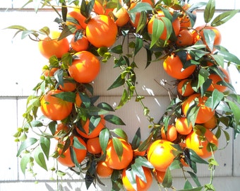 Orange Wreath.......Door Wreath.....Citrus Wreath.....Orange Delight