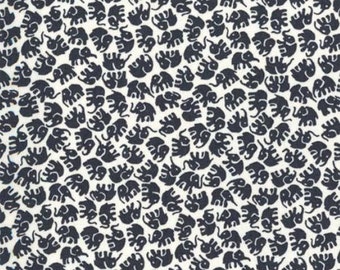 Fat Quarter - Little Elephants in Charcoal Grey by Michael Miller Fabrics CX5729-GRAY-D