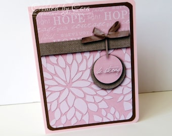 Breast Cancer Card - Be Strong, Pink and Brown