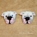 AMERICAN BULLDOG beaded dog earrings- sterling silver animal studs - Gift for Her (Ready to Ship)