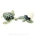 Miniature Sea Turtle Terrarium Decoration Figurine Set