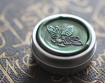 Hedera helix Natural Solid Perfume in Round Tin - Oakmoss - Pagan Tree Ogham of Ivy, Green, spring, floral chypre - Celtic Forest Magic