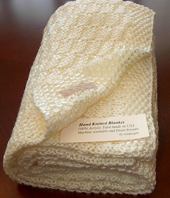 Ultra Soft Baby Blanket Boy or Girl Blanket Soft Ivory
