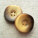 HuGE PAiR vintage buttons Caramel Brule retro 1 3/8" x2