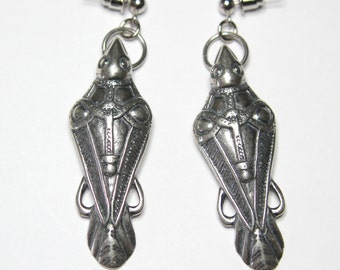 Odin's Raven Earrings Ancient Silver Odin's Ravens Viking Earrings Viking raven Jewelry 124