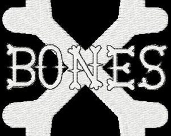 Bones Halloween Machine Embroidery Alphabet Monogram Fonts Designs Instant Download Sale