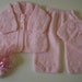 Hand Knit Baby Set Newborn to 3 Months Antiallergic Yarn