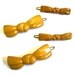 Vintage Art Deco hair slides/barrettes/pins c1930's-set of four-caramel celluloid-accessory