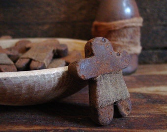 Primitive Gingerbread Men Beeswax Melts, Gingerbread Men Tarts, Farmhouse Kitchen Decor, Scented Beeswax, Primitive Bowl Filler, Wax Melts