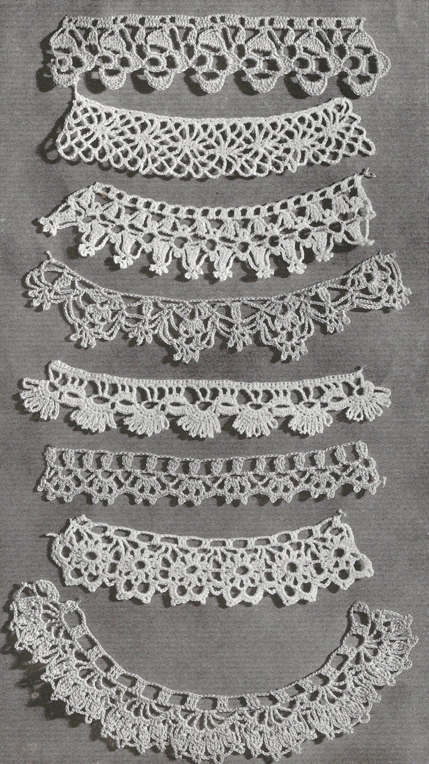 1940 Lace Edgings Vintage Crochet Pattern