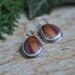 Mookaite Earrings in Oxidised Sterling Silver - Ruffle Earrings in Mookaite