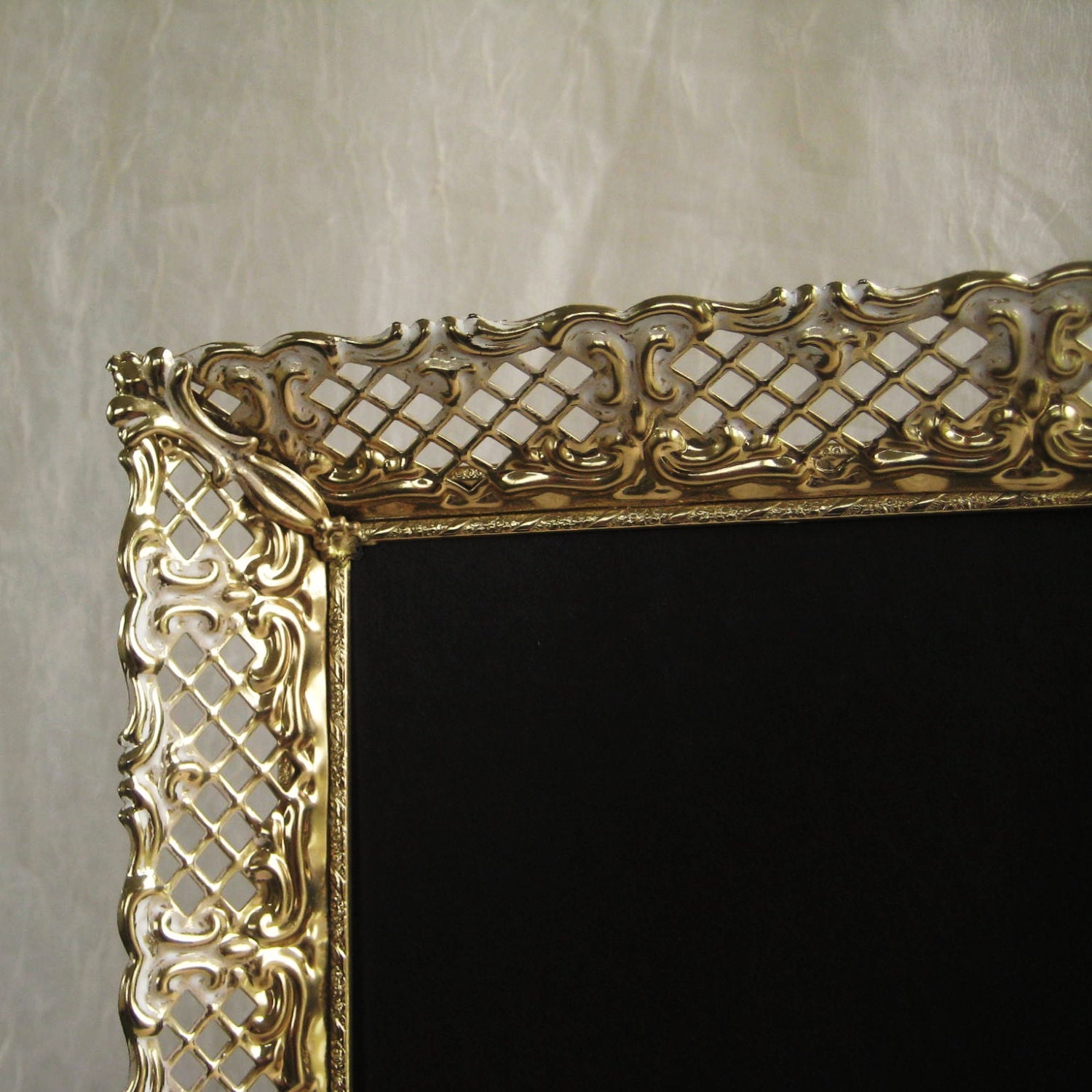Mid Century Vintage Picture Frame Metal Filigree 11x14 Photo