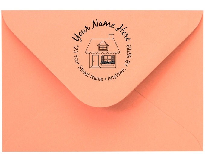 Personalized Custom Made Return Address stamp and Name Rubber Stamps R104