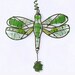Sea Glass Suncatcher/Windchimes/Garden Ornament with Dragonfly Design
