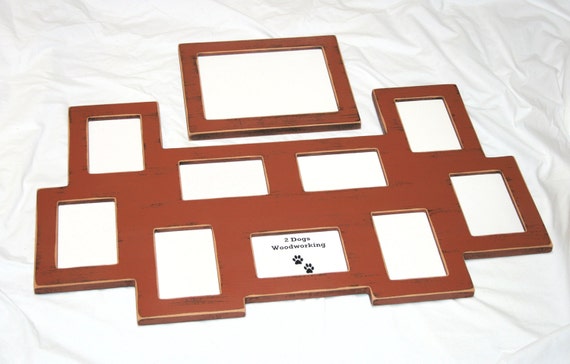 Multi opening picture frame 9 4x6 and 1 8x10 by 2DogsWoodWorking