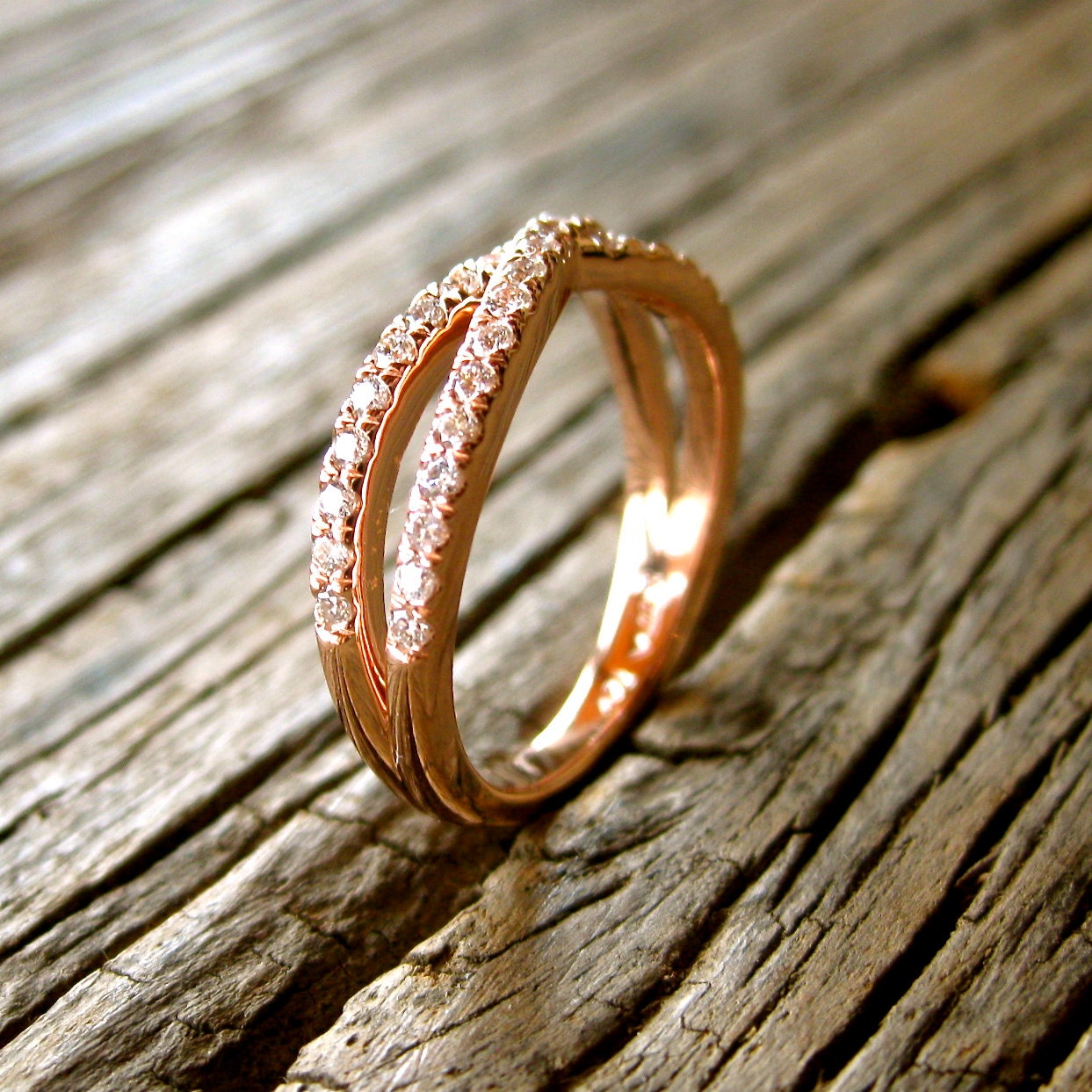 Infinity Symbol Sign Wedding Ring In 14K Rose Gold With   Il Fullxfull.464187757 R7h0 