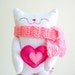 valentine plush cat