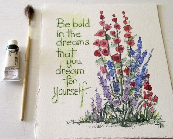 Botanical watercolor painting of woodland flowers